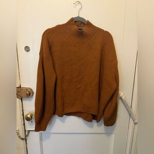 Anthropologie Women's Turtleneck Sweater in Warm Brown